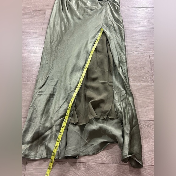 Fashion Nova Special Date Satin Maxi Dress - Olive - Picture 13 of 15